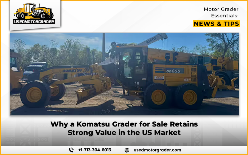 Why a Komatsu Grader for Sale Retains Strong Value in the US Market