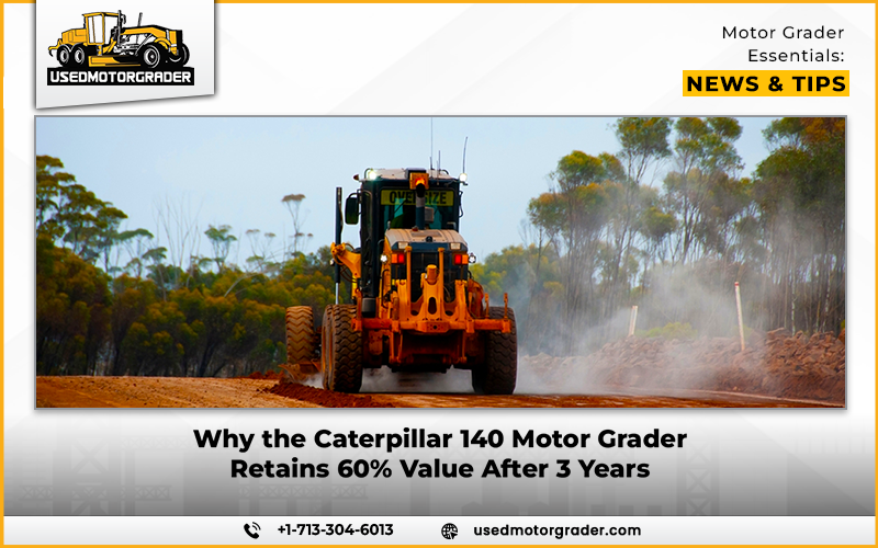 Why the Caterpillar 140 Motor Grader Retains 60% Value After 3 Years