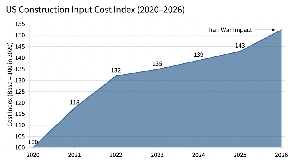 US Construction Input Cost Index (2020-2026)