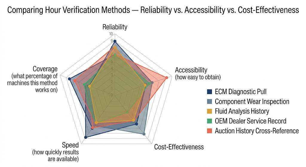 comparing hour verification methods reliablity vs accessibility vs cost effectiveness