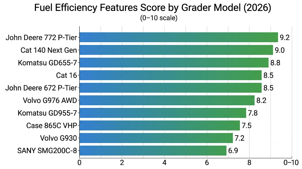 fuel efficiency features score by grader model 2026