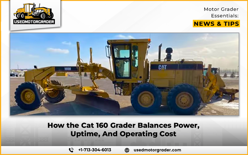 How the Cat 160 Grader Balances Power, Uptime, And Operating Cost