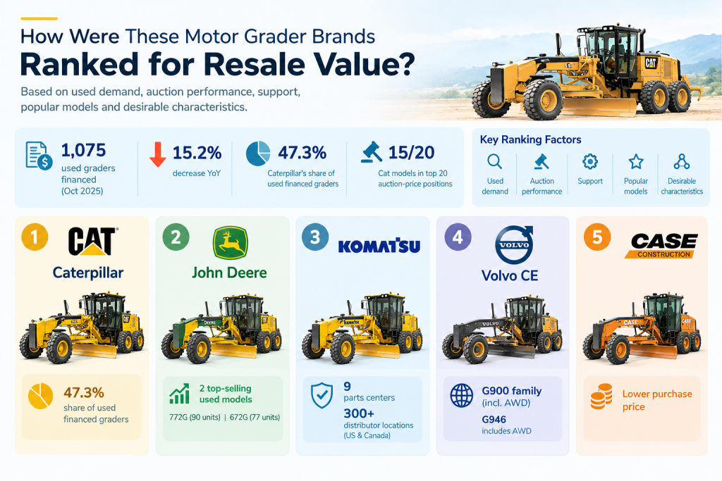 motor grader brands ranked for resale value