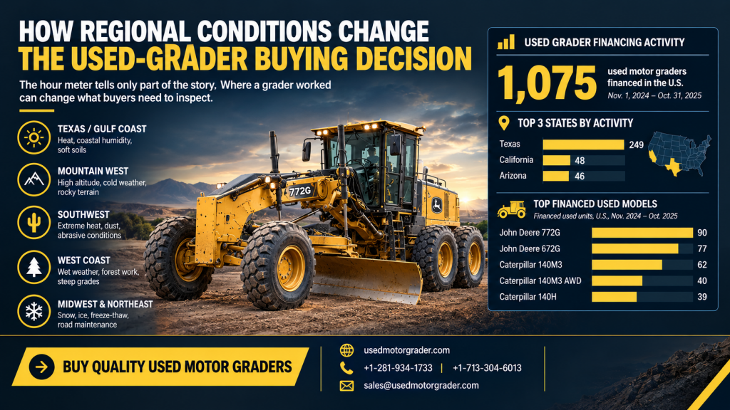 how regional conditions change the used grader buying decision