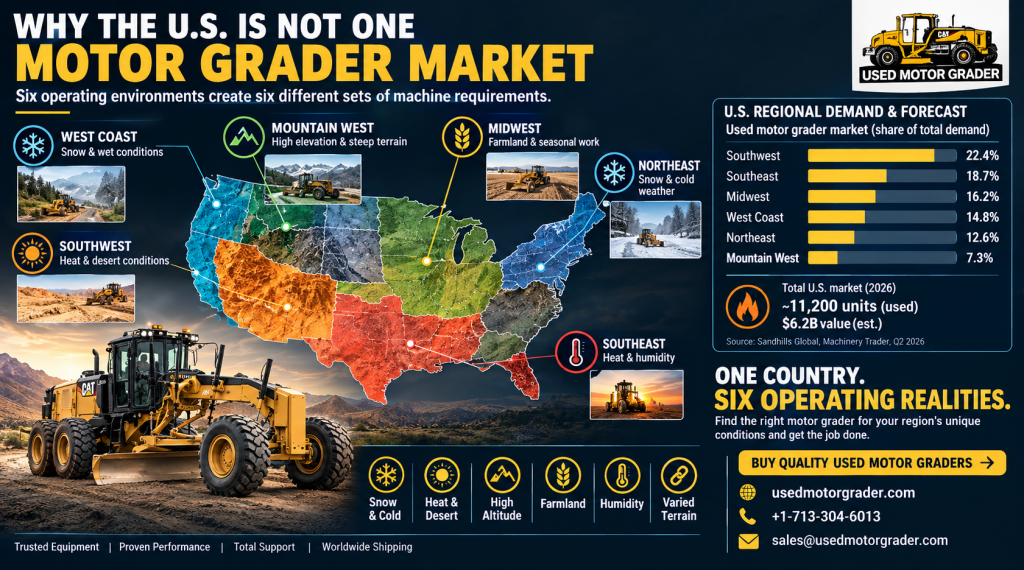 why the us is not one motor grader market